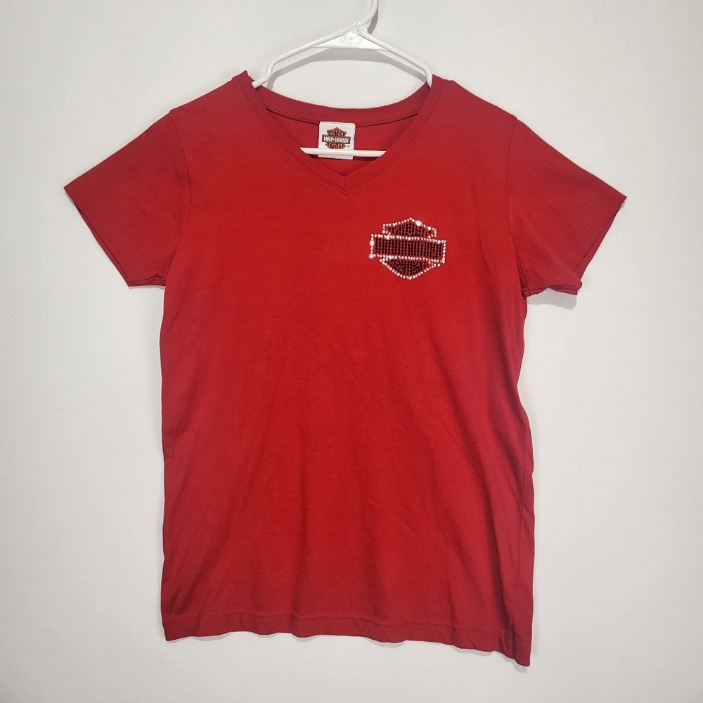 Harley Davidson Women's Red T-Shirt Size M, Mobile AL‎
